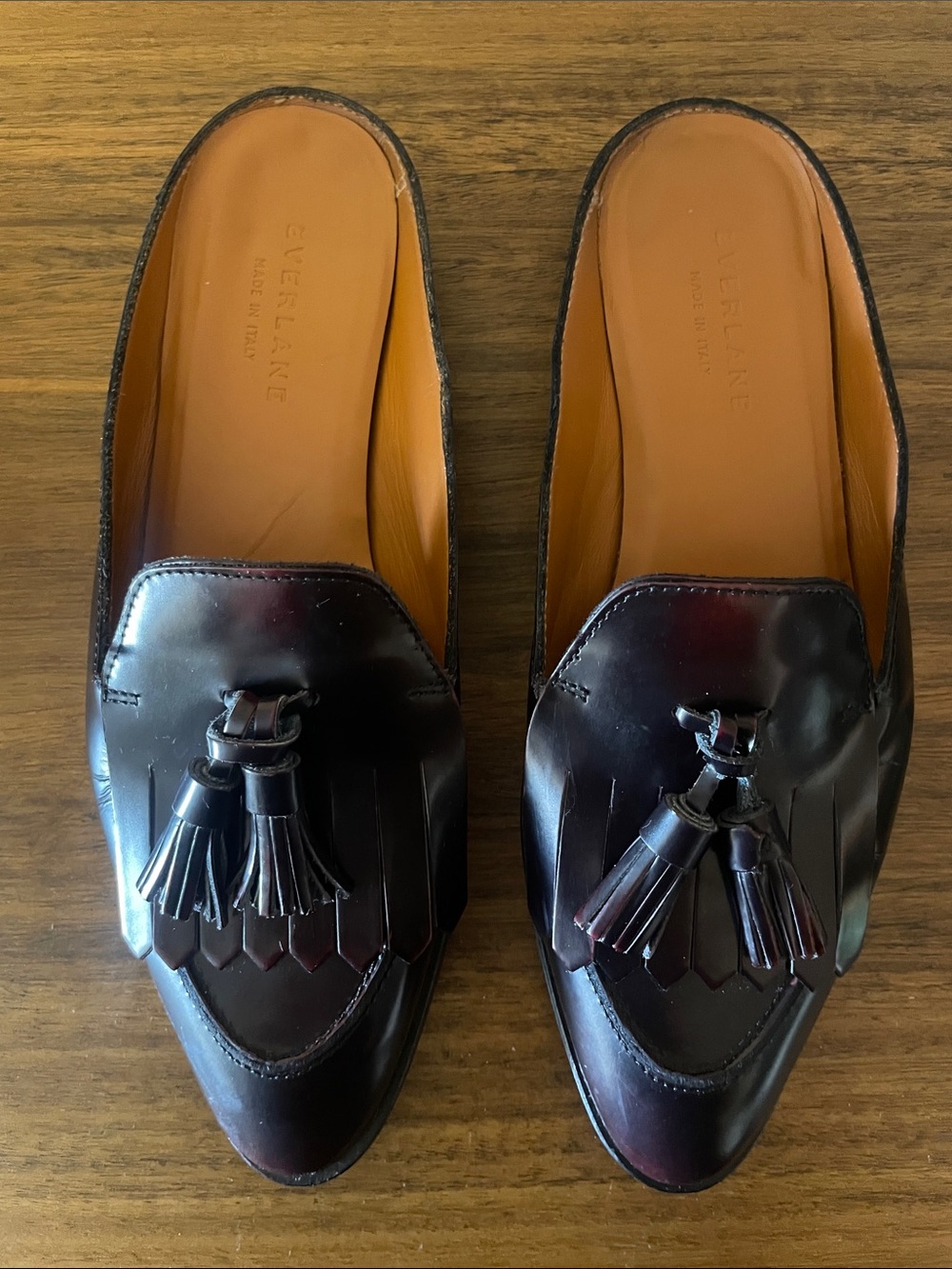 Everlane Tassel Loafer Mules Size 8